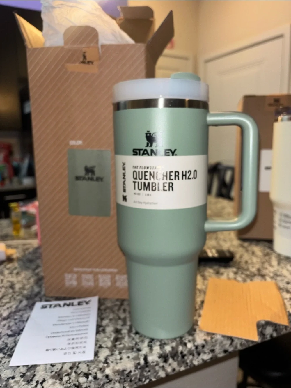 Stanley Quencher H2.0 Tumbler in Sage Green